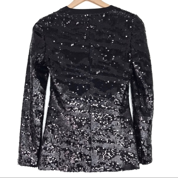 RACHEL ZOE Bailey Sequin Black Cardigan P/XS - Picture 3 of 9